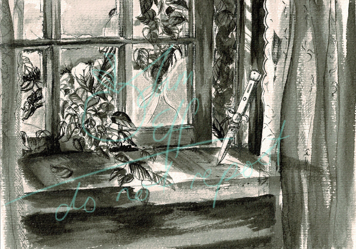 The opening scene from The Last of Us Part I. Part of my Inktober 2024 series.